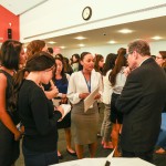 People talking at 3rd Annual Externship Expo