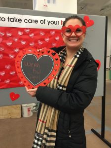 Staff dressed in red for 13th Annual National Wear Red Day for Women