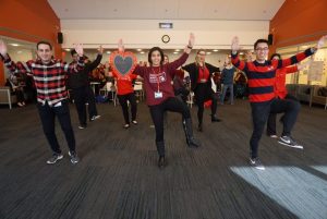 Students dancing at 13th Annual National Wear Red Day for Women