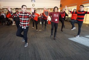 Students dancing at 13th Annual National Wear Red Day for Women