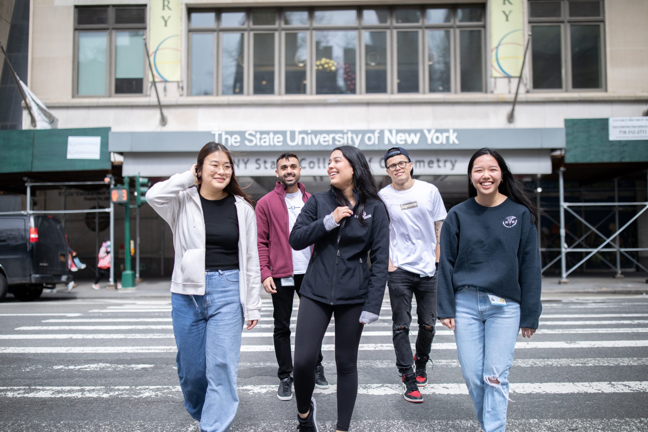 People crossing the street