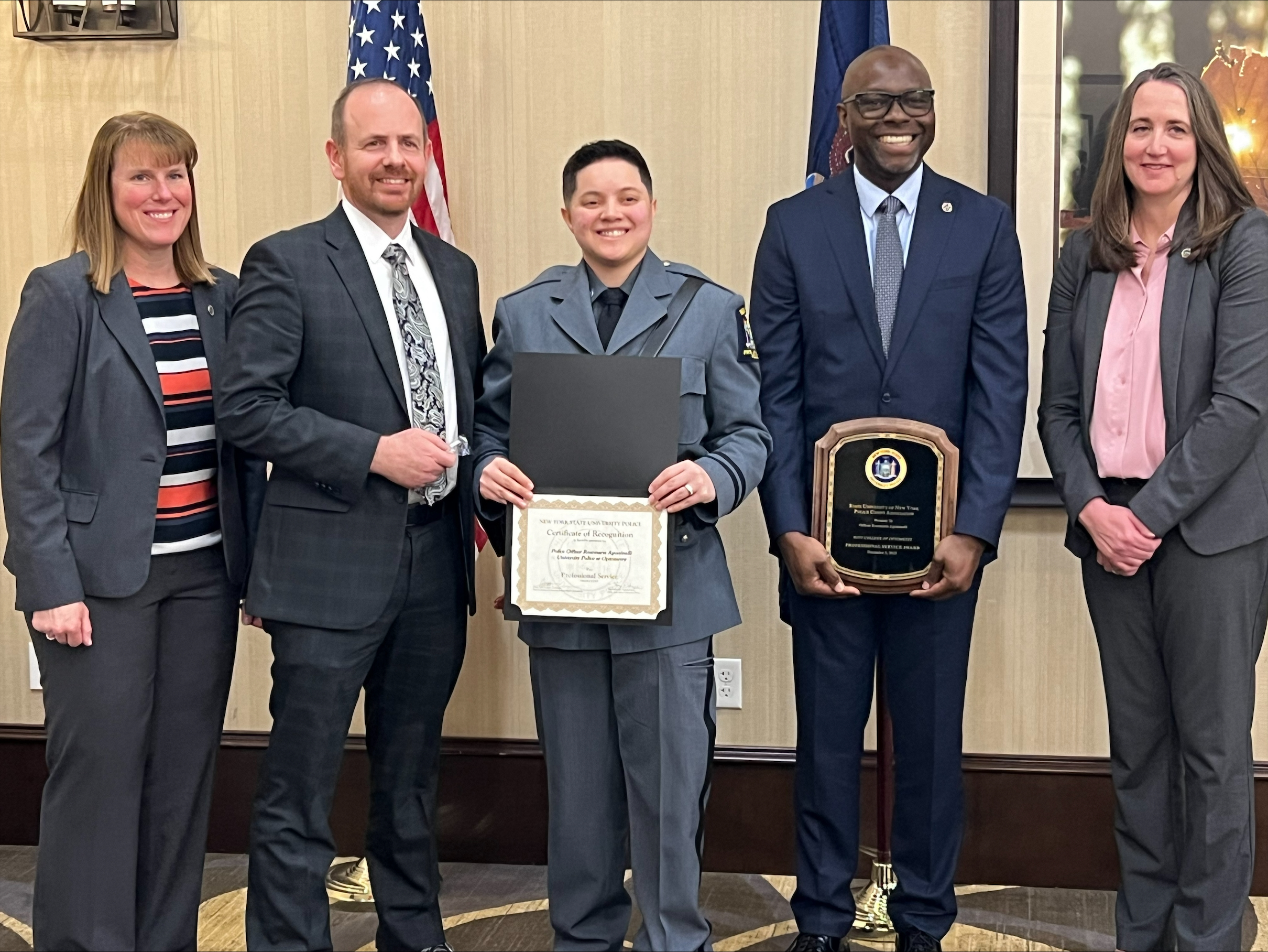 SUNY COLLEGE OF OPTOMETRY UNIVERSITY POLICE OFFICER HONORED WITH PROFESSIONAL SERVICE AWARD