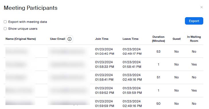 How to run an attendance report in Zoom 4