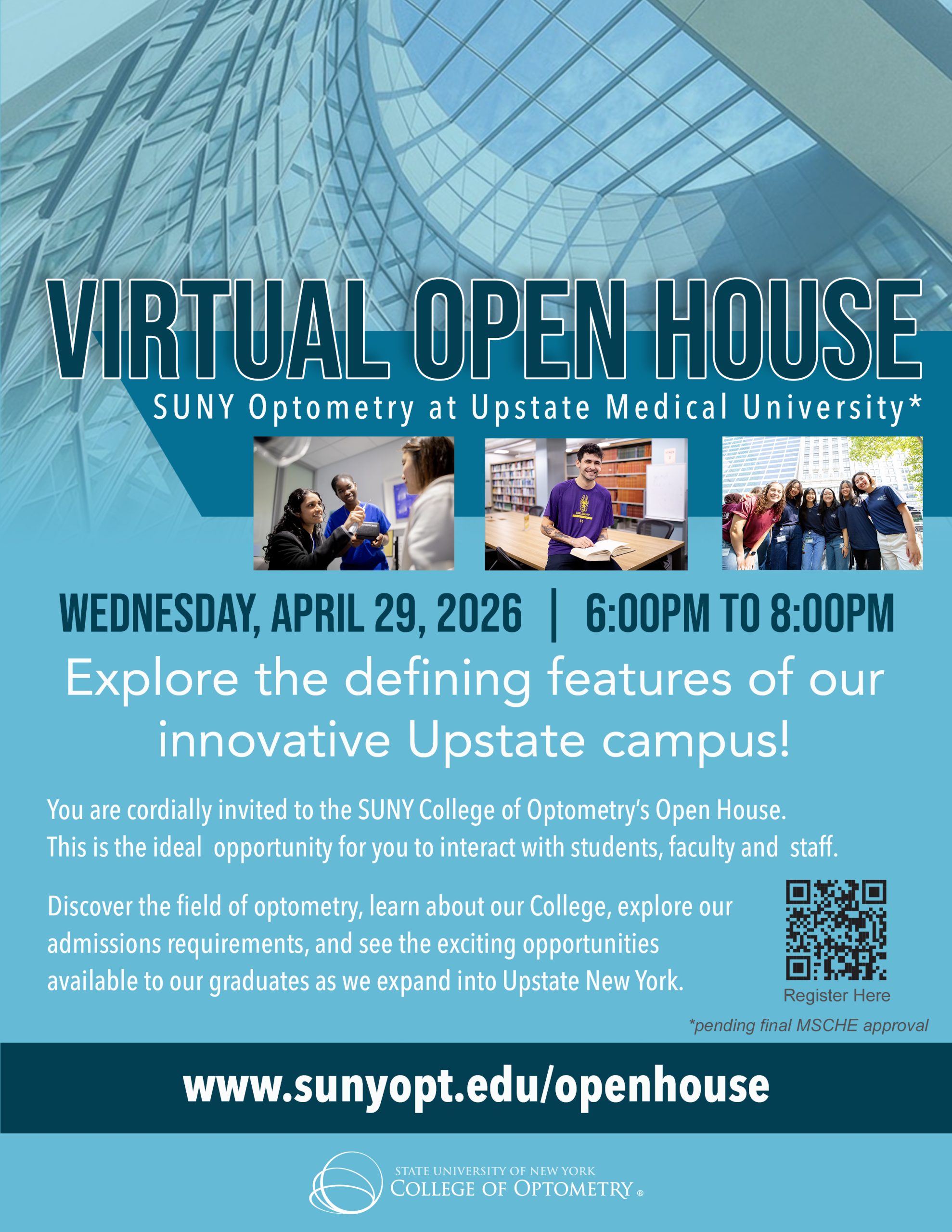 Virtual Open House, SUNY Optometry at Upstate Medical University RSVP