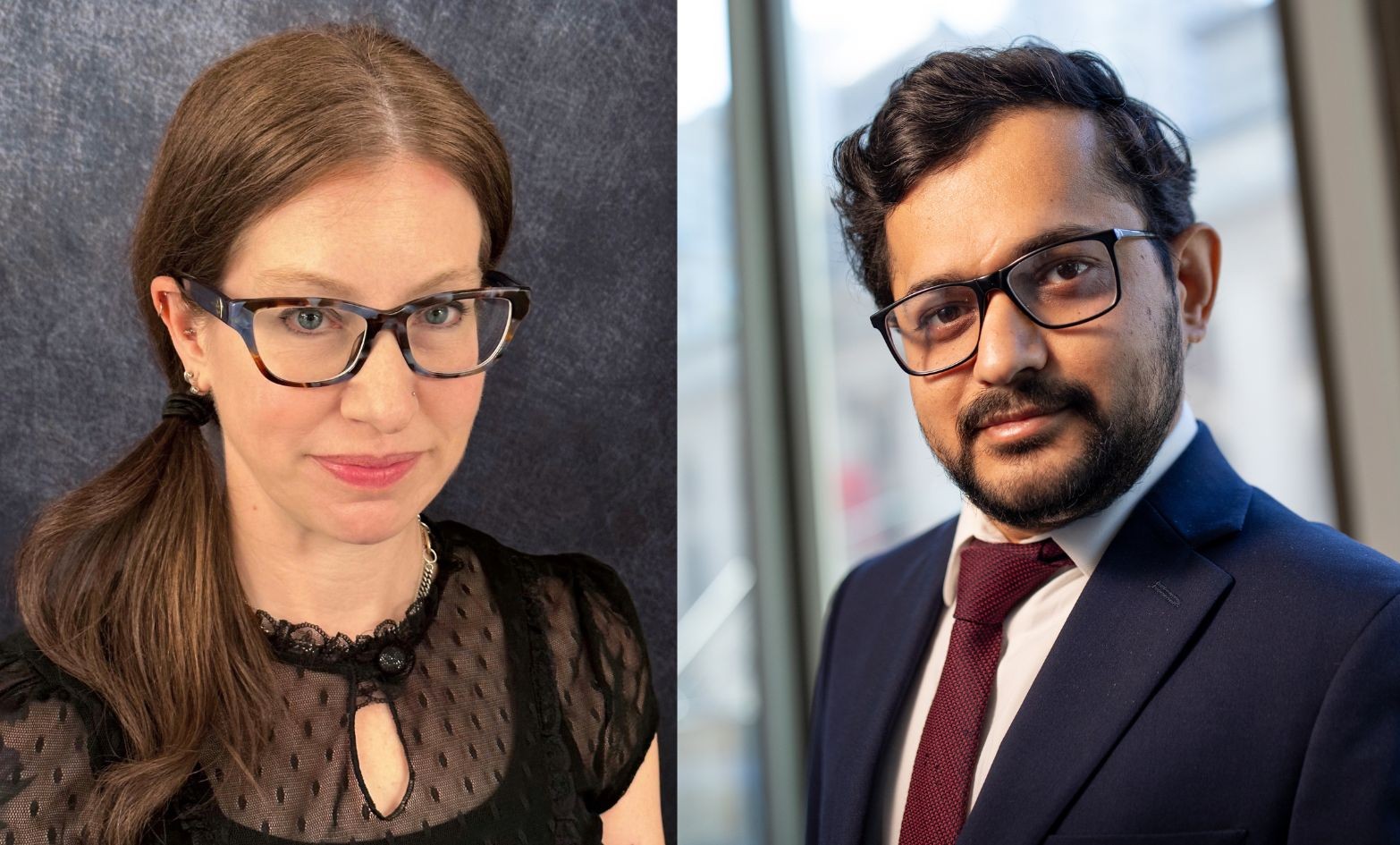 Head shots of Dr. Lisa Ostrin & Dr. Sayan Ghosh
