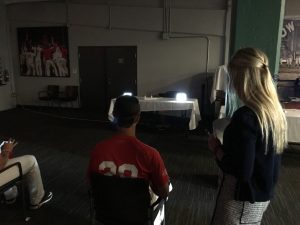 SUNY Optometry students testing one of the Cape Cod League players