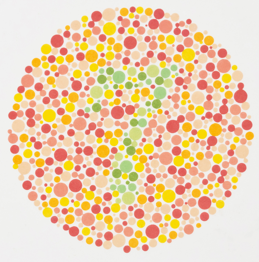 Color blind test graphic - number 7