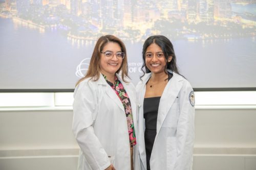 Students at White Coat Ceremony
