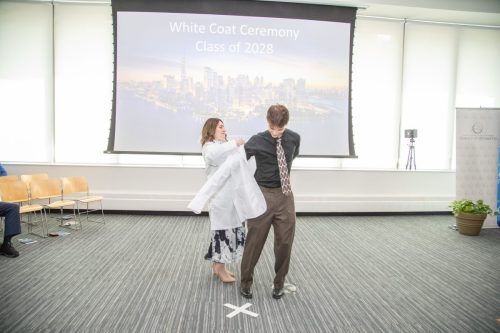 Students at White Coat Ceremony