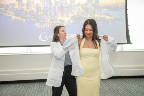 Students at White Coat Ceremony