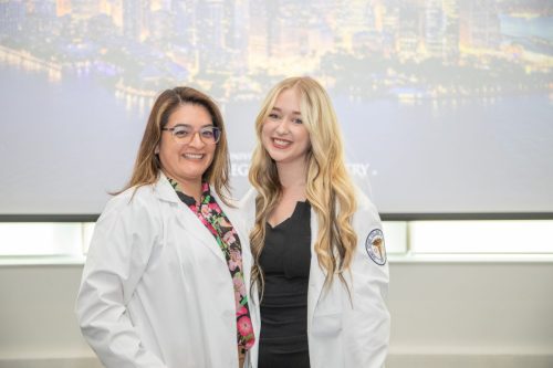 Students at White Coat Ceremony