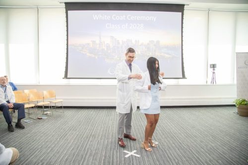 Students at White Coat Ceremony