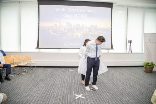Students at White Coat Ceremony