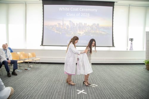 Students at White Coat Ceremony