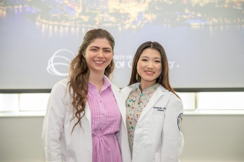 Students at White Coat Ceremony