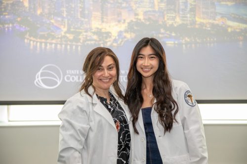 Students at White Coat Ceremony