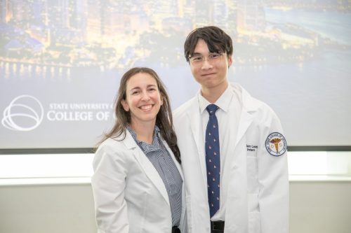 Students at White Coat Ceremony