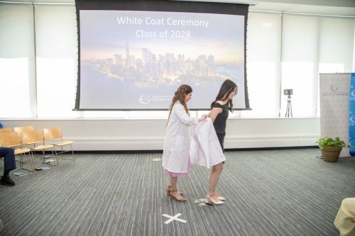 Students at White Coat Ceremony
