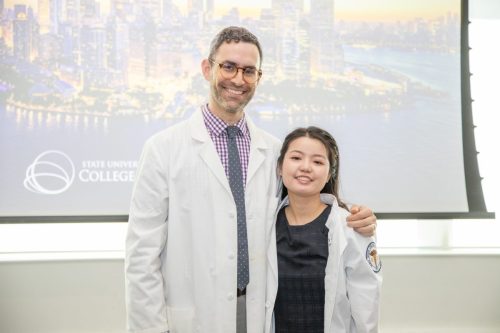 Students at White Coat Ceremony