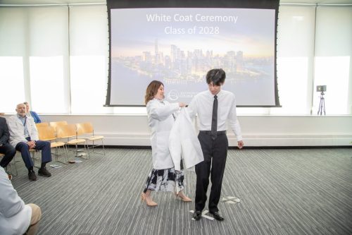 Students at White Coat Ceremony