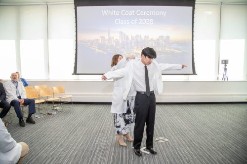 Students at White Coat Ceremony