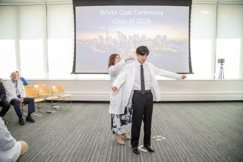 Students at White Coat Ceremony