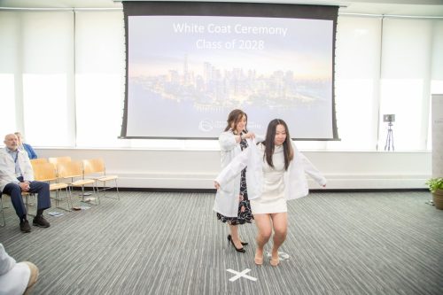 Students at White Coat Ceremony