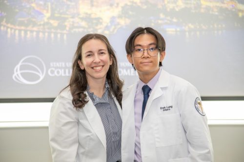 Students at White Coat Ceremony