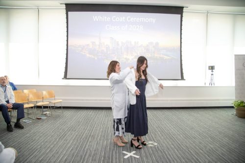 Students at White Coat Ceremony
