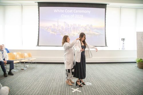 Students at White Coat Ceremony