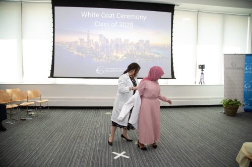 Students at White Coat Ceremony