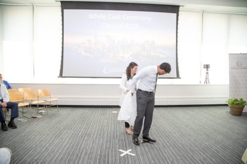 Students at White Coat Ceremony