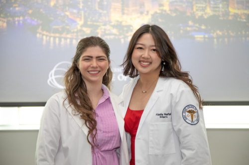 Students at White Coat Ceremony