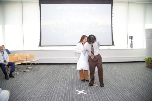 Students at White Coat Ceremony
