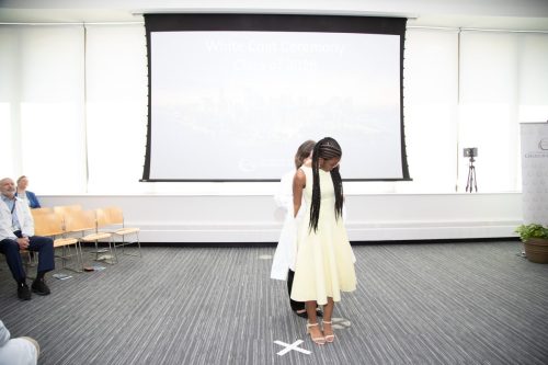 Students at White Coat Ceremony