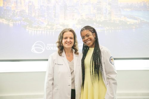 Students at White Coat Ceremony