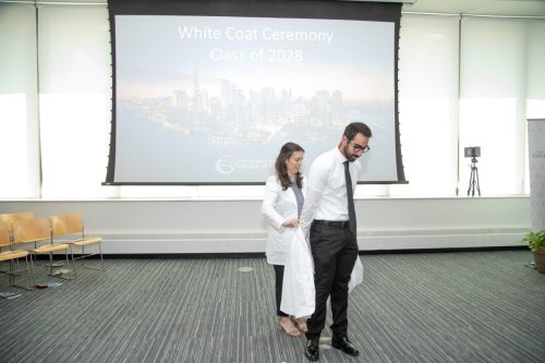 Students at White Coat Ceremony