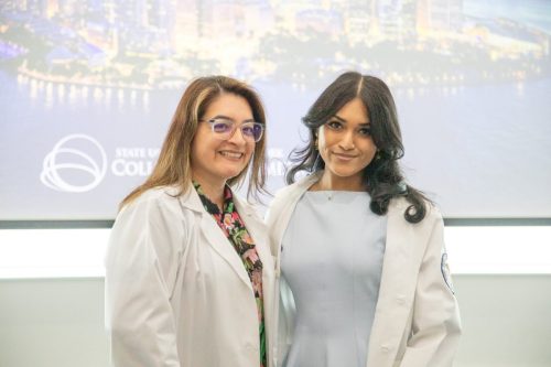 Students at White Coat Ceremony