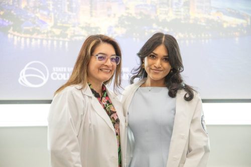 Students at White Coat Ceremony