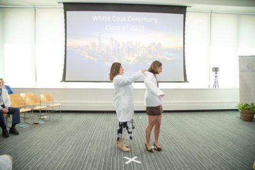 Students at White Coat Ceremony