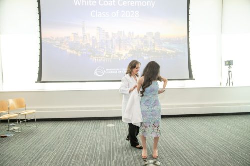 Students at White Coat Ceremony