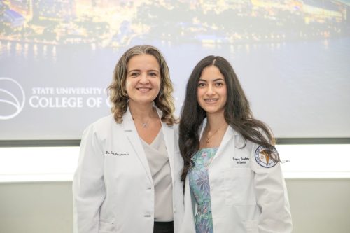 Students at White Coat Ceremony
