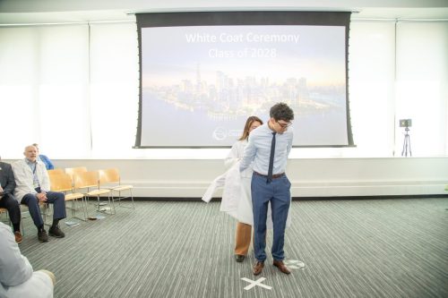 Students at White Coat Ceremony