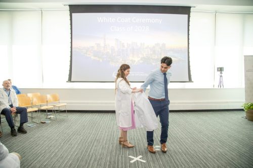 Students at White Coat Ceremony