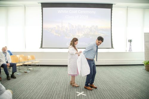 Students at White Coat Ceremony