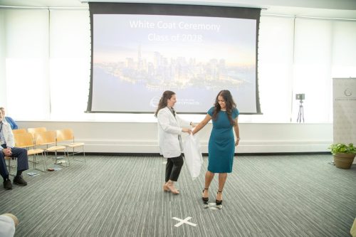 Students at White Coat Ceremony