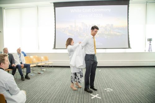 Students at White Coat Ceremony