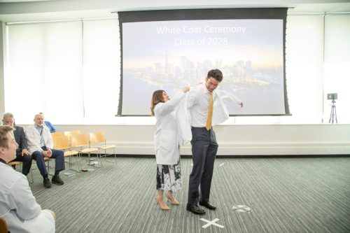 Students at White Coat Ceremony