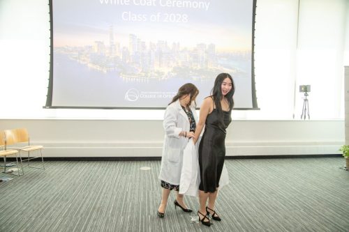 Students at White Coat Ceremony