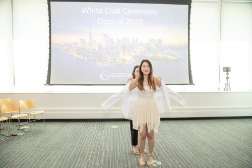 Students at White Coat Ceremony